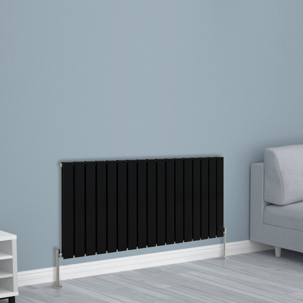 Nrg (600X1156mm Double, ) Horizontal Vertical Flat Panel Designer Radiator Central Heating Radiator Rads Black