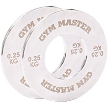 (2 x 0.25kg (0.5kg)) GYM MASTER Pair of Chrome Olympic Precision Fractional Change Plates
