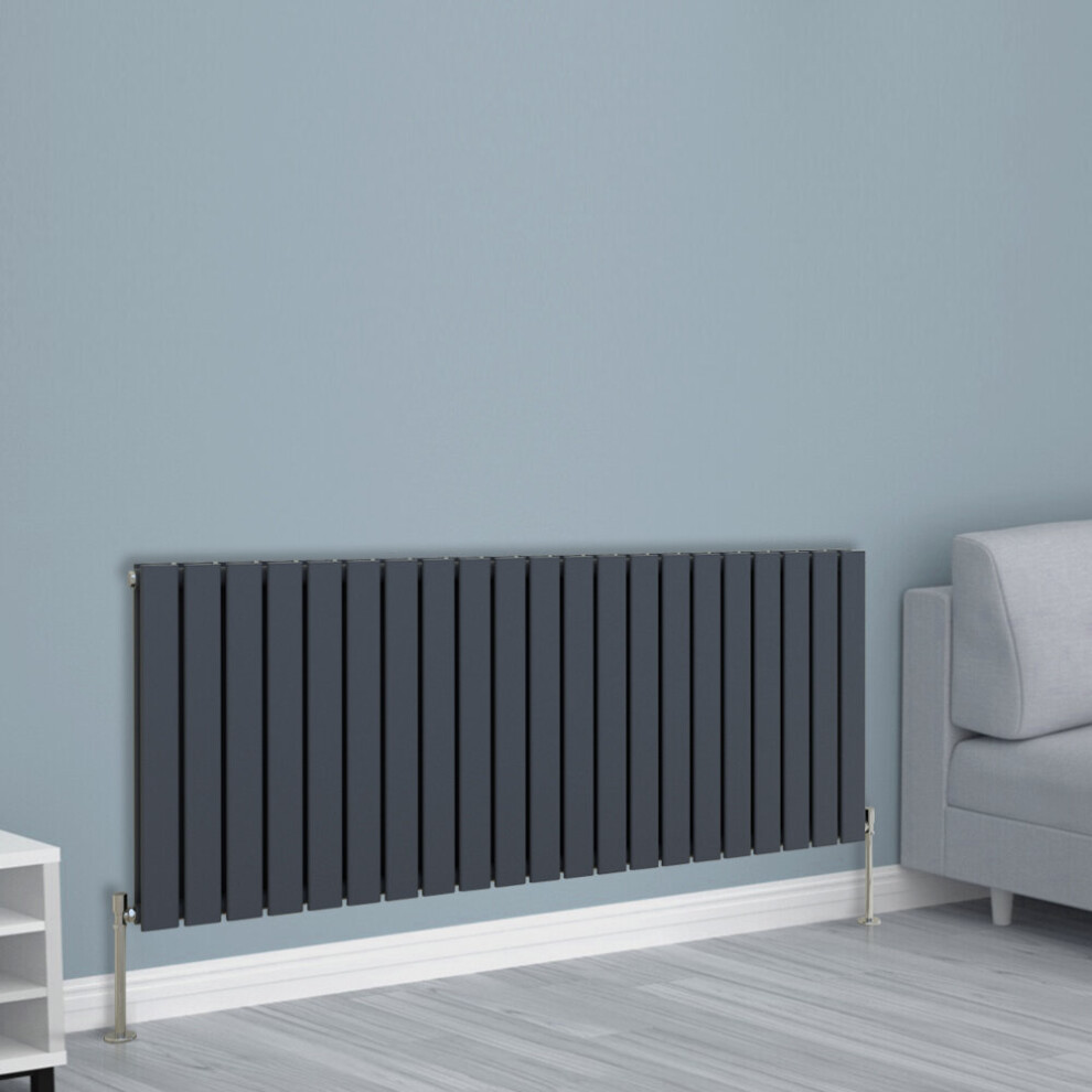 Nrg (600X1428mm Double, ) Horizontal Vertical Flat Panel Designer Radiator Central Heating Radiator Rads Anthracite