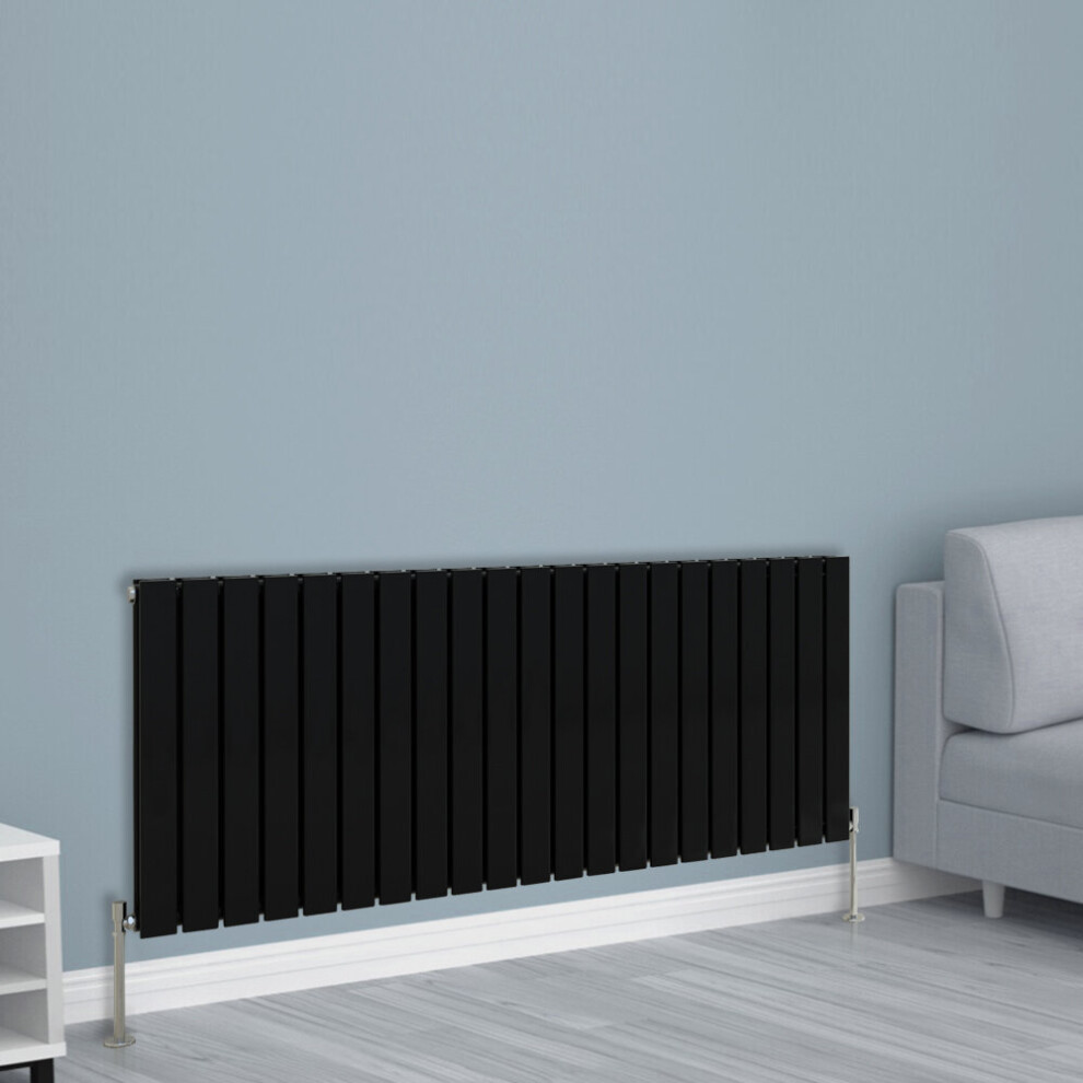 Nrg (600X1428mm Double, ) Horizontal Vertical Flat Panel Designer Radiator Central Heating Radiator Rads Black
