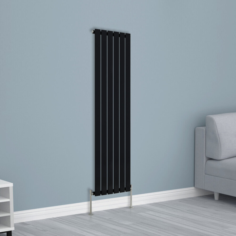 Nrg (1600X408mm Single, ) Horizontal Vertical Flat Panel Designer Radiator Central Heating Radiator Rads Black