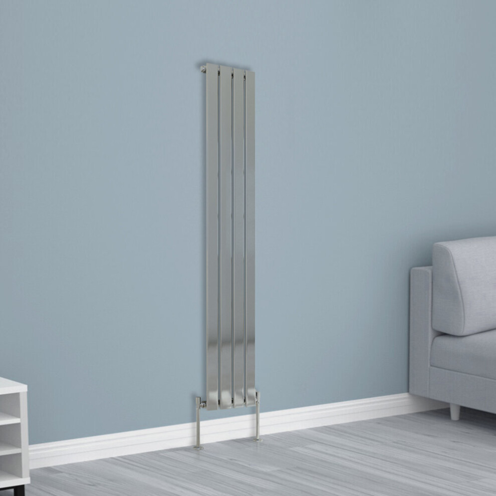 Nrg (1600X272mm Single, Chrome) Horizontal Vertical Flat Panel Designer Radiator Central Heating Radiator Rads