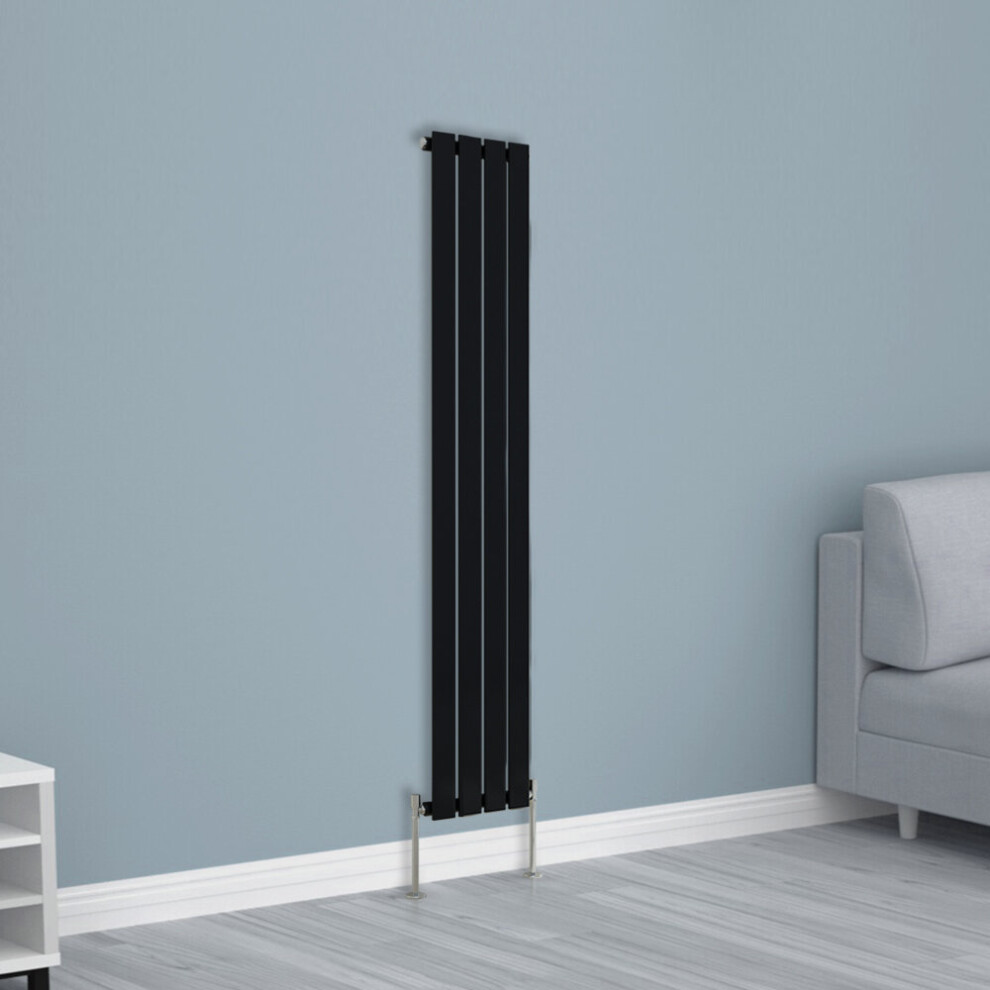 (1600X272mm Single, Black) Nrg Horizontal Vertical Flat Panel Designer Radiator Central Heating Radiator Rads 5059490124968
