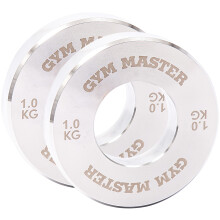 (2 x 1kg (2kg)) GYM MASTER Pair of Chrome Olympic Precision Fractional Change Plates