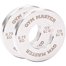 (2 x 0.75kg (1.5kg)) GYM MASTER Pair of Chrome Olympic Precision Fractional Change Plates