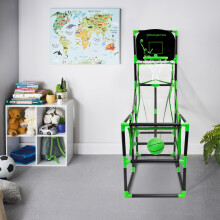 Global Gizmos 55629 Arcade Basketball Hoop / Indoor, Outdoor Use / Easy to Assemble / 2 Balls & Pump Included / 86cm x 46cm x 139cm, Green & Black