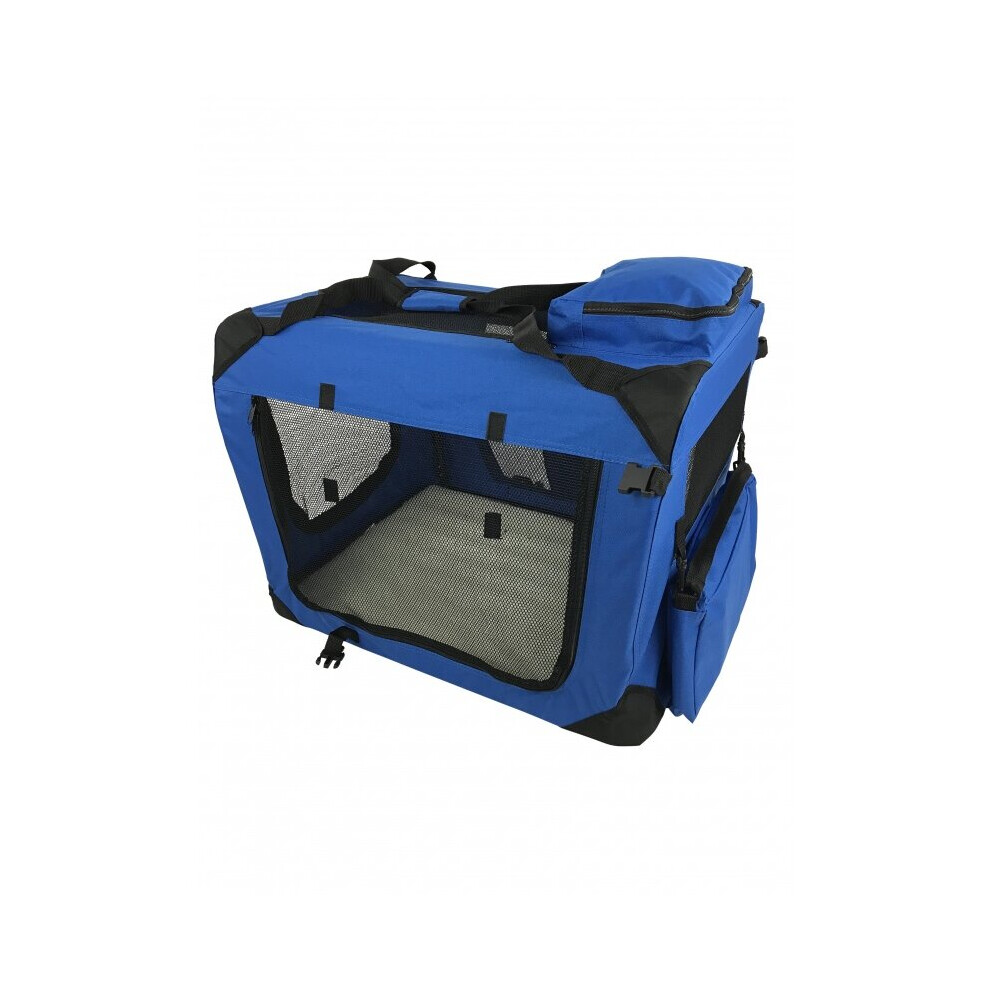 Raygar Blue ) Pet Soft Carrier Crate Portable Foldable Medium