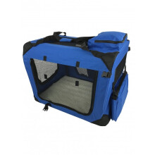 (Large) Pet Soft Carrier Crate Portable Foldable Blue