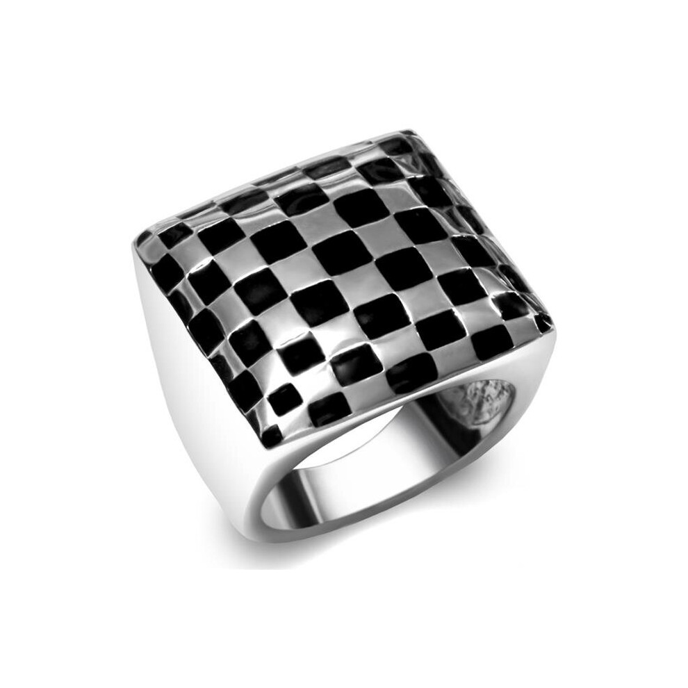 High Polished No Plating Stainless Steel Ring with No Stone, Size 8-image-OPC-PB6T687-NEW