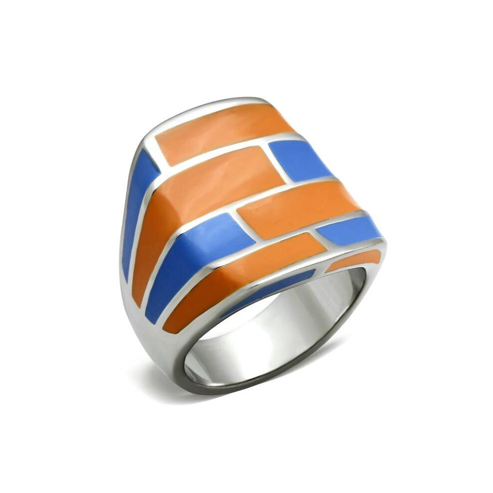 Photos - Ring High Polished No Plating Stainless Steel  with No Stone, Size 6