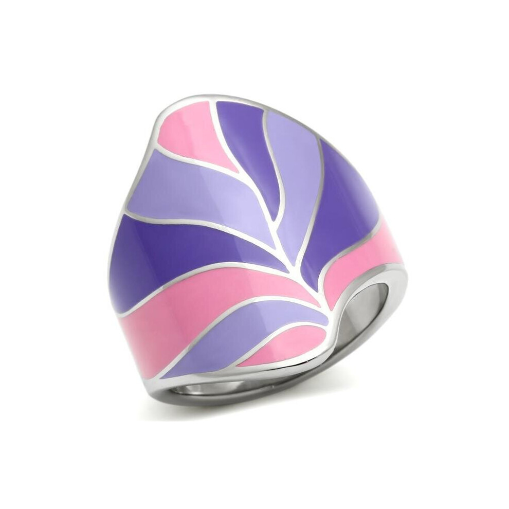 Photos - Ring High Polished No Plating Stainless Steel  with No Stone, Size 6