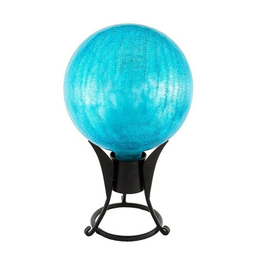10 in. Gazing Globe Teal Crackle on OnBuy