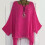 (5XL, Red) Spring Summer Confortable  Plus Size Blouses 6
