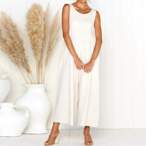 Long Wide Leg Strappy Jumpsuit