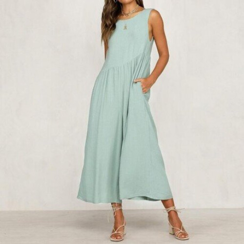 Long Wide Leg Strappy Jumpsuit 1