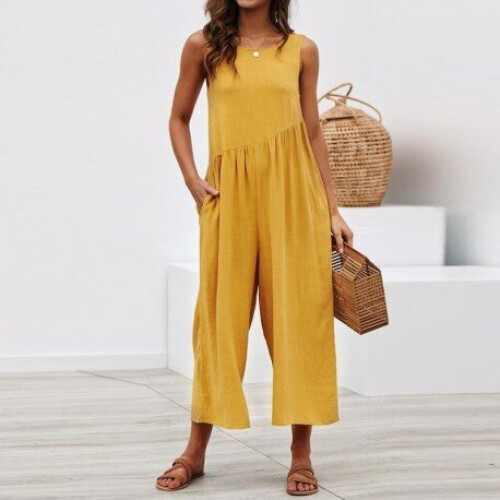 Long Wide Leg Strappy Jumpsuit 2