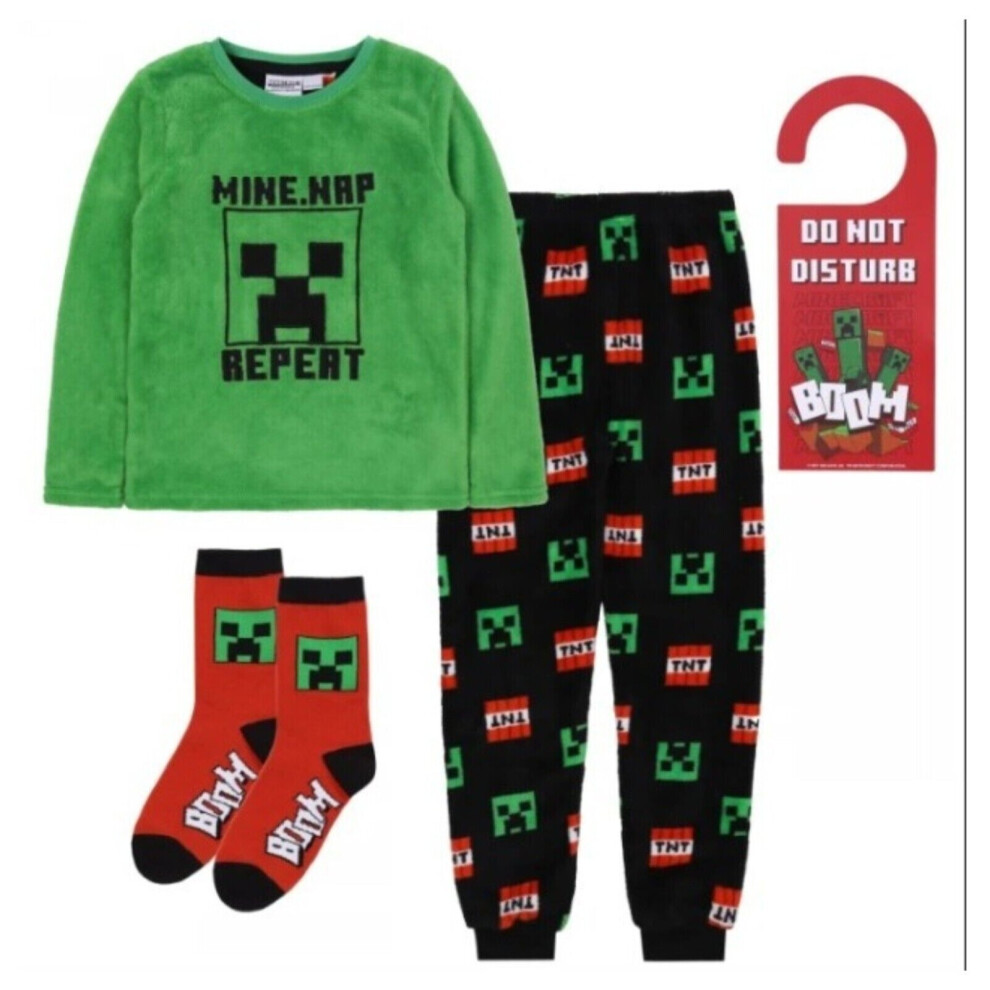 (8-9) Minecraft Kids Fleece Pyjama Set