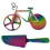 Bicycle Pizza Cutter Stainless Steel Bike Pizza Slicer With Pizza Shovel 1