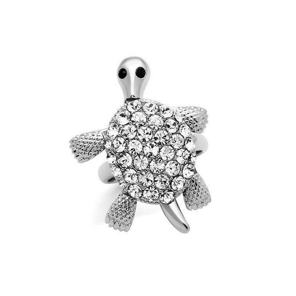 Rhodium Brass Ring with Top Grade Crystal, Jet - Size 5-image-OPC-PB6V2F9-NEW