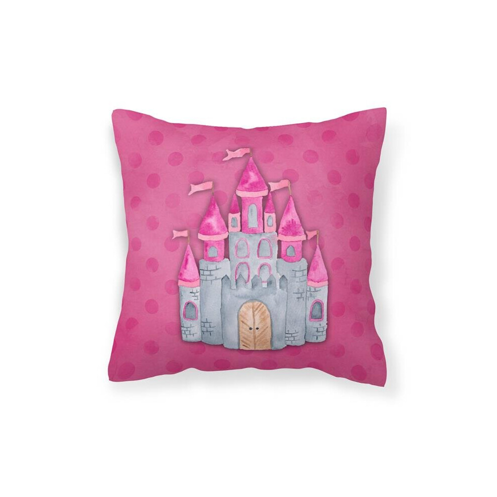 Princess Castle Watercolor Fabric Decorative Pillow-image-OPC-PB6V58T-NEW