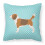 Beagle Checkerboard Blue Fabric Decorative Pillow 1
