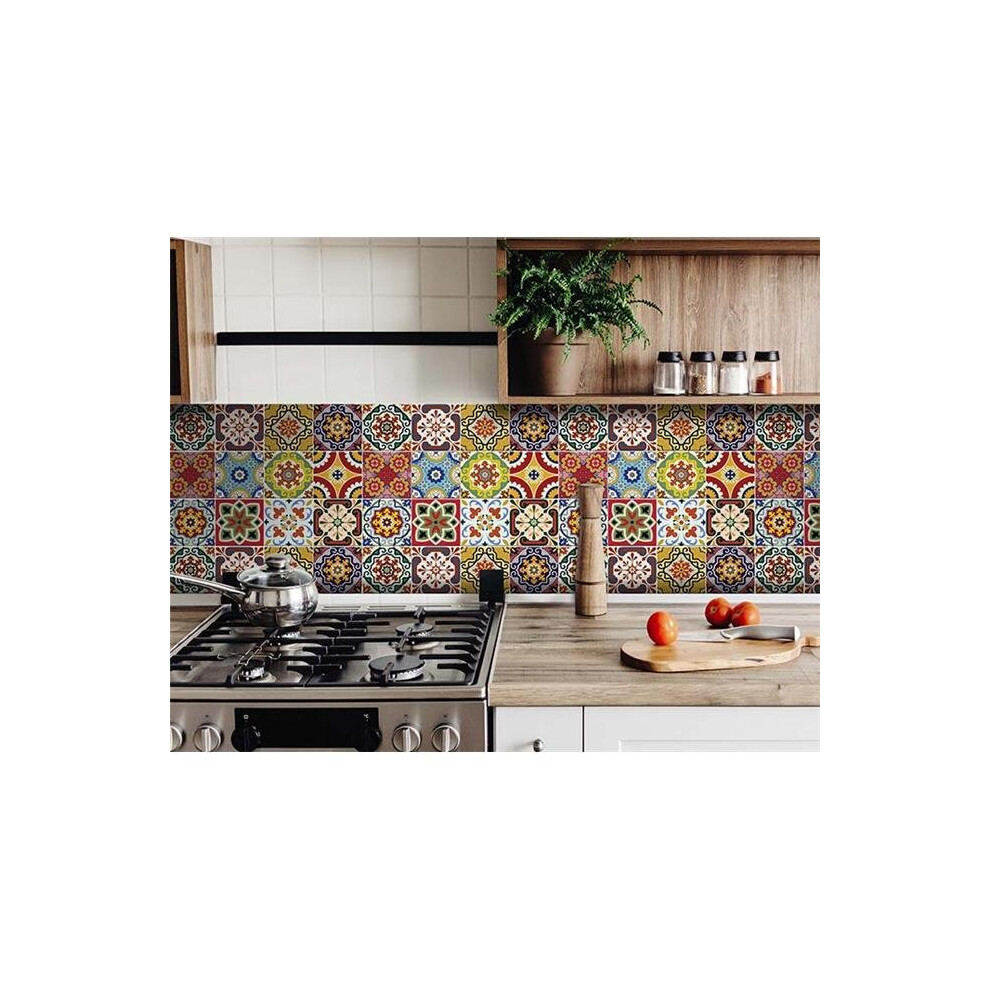 6 X 6 In. Mediterra Yellow Mosaic Peel & Stick Tiles 753678712392