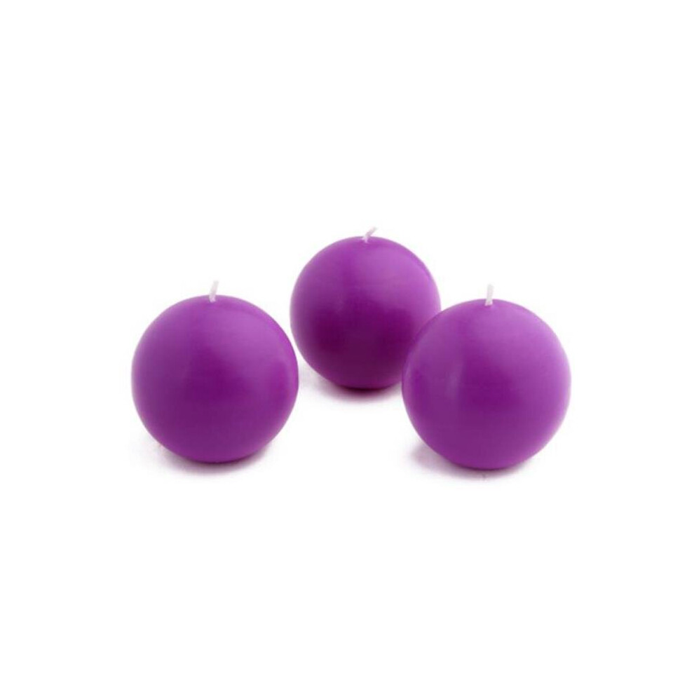 3 in. Ball Candles, Purple - 6 Piece per Box-image-OPC-PB6V6VX-NEW