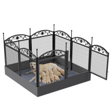 8-Panel Metal Dog Playpen with Waterproof Pad - Whelping Box, Crate & Puppy Fence for Indoor/Outdoor Use