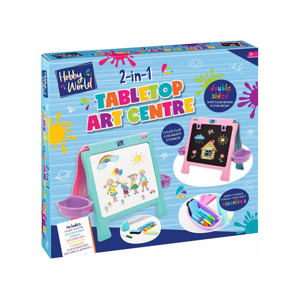 Hobby World 2-in-1 Tabletop Art Centre gift for creative children