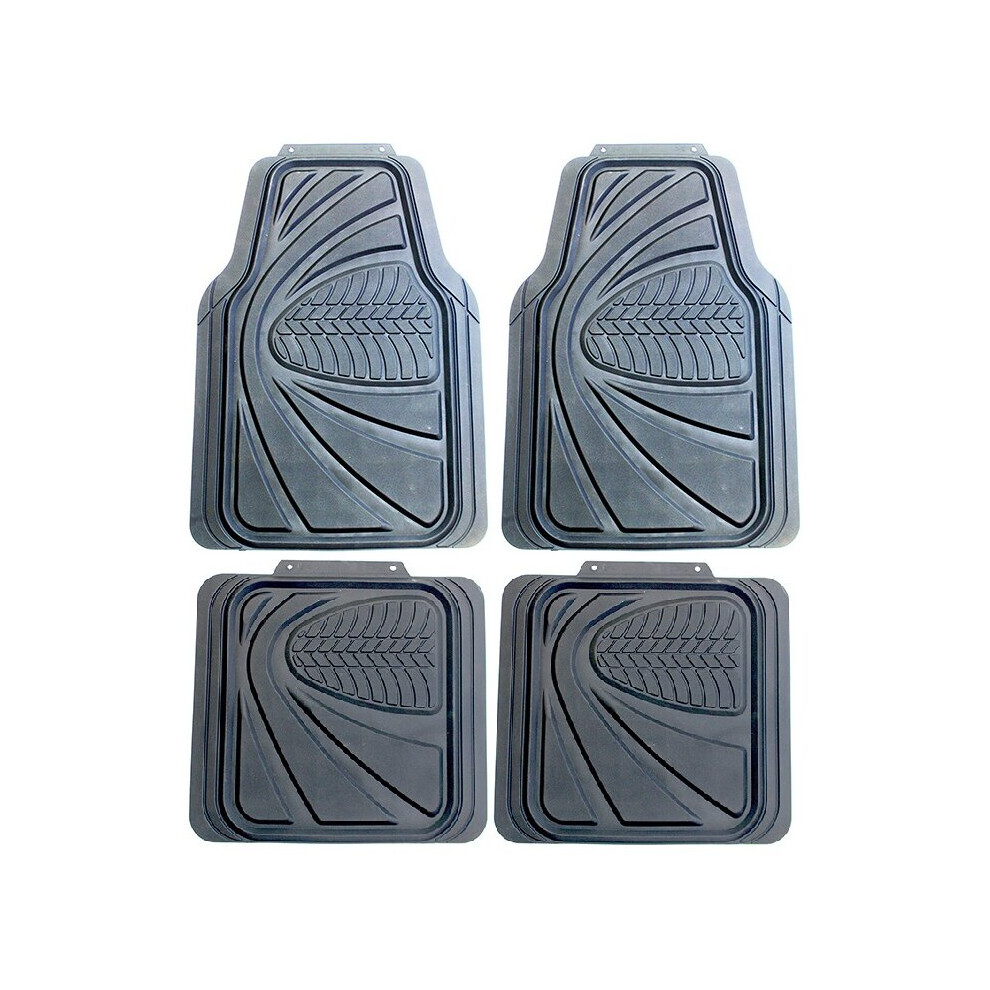 4Pc Universal Heavy Duty Sakura Tyre Tread Rubber Car Mats Non Slip Washable Van 5011927223910