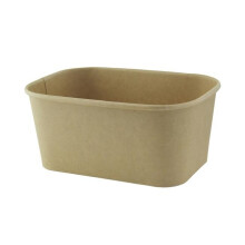 6.8 x 4.8 x 3 in. Rectangular Meal Box with Lamination, Kraft