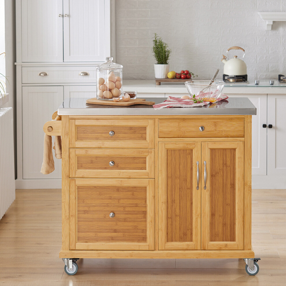 SoBuy® FKW70-N, Kitchen Storage Trolley Kitchen Island Kitchen Cabinet