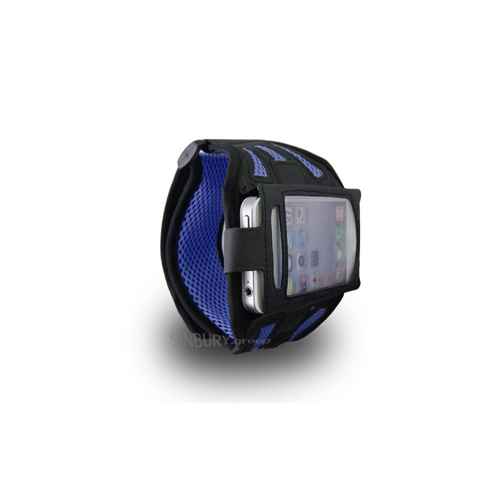(Blue) Waterproof Phone Jogging/Gym Armband For Iphone 13 &14 Blue 5055546005519