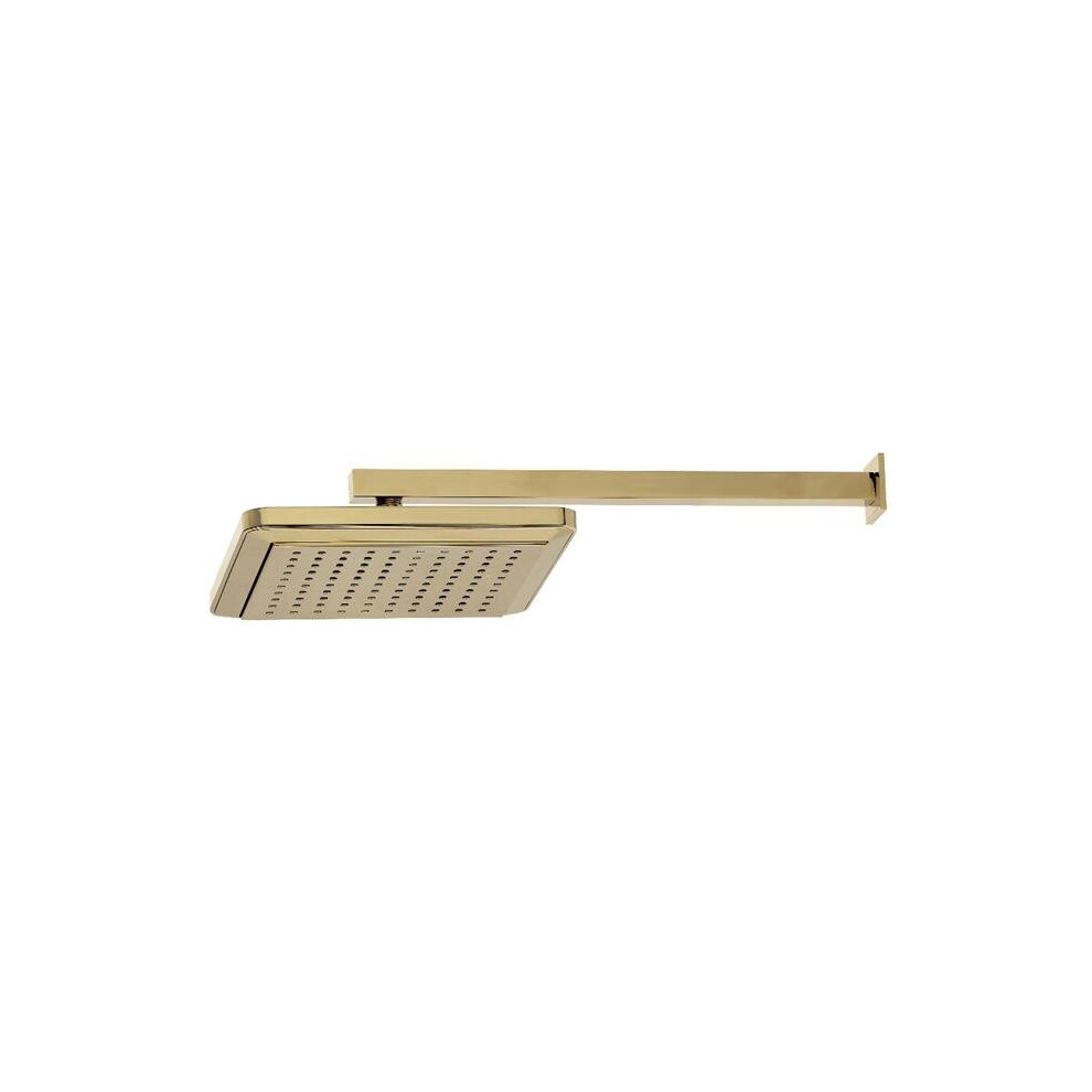 9.625 In. Claremont Square Shower Head With Shower Arm, Polished Brass 753678271349