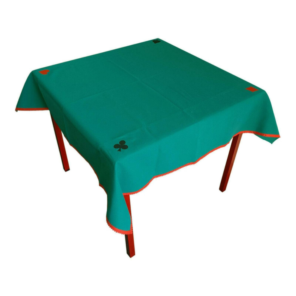 Poker Bridge Gaming Table Cloth 47 x 47'' Square Casino Card Green