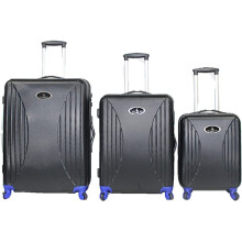 (Black) (Set 0f 3) ABS Travel Trolley Luggage Suitcase