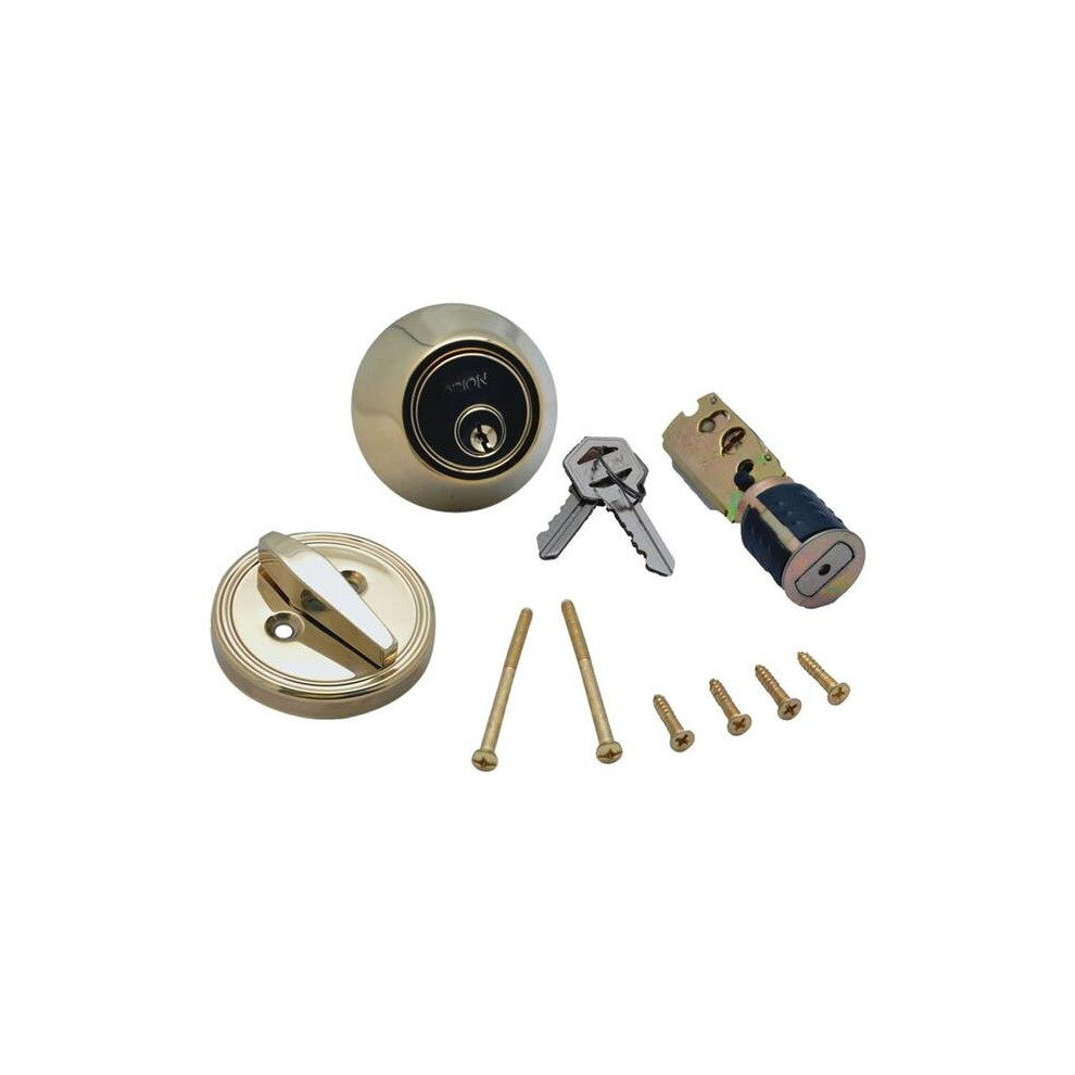 Dead Bolt Lock Set - Polished Brass 753678682480