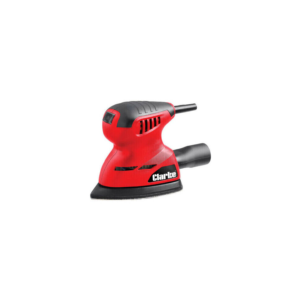Clarke Palm Sander 125W Electric Orbit Random Orbital Sander 15 Sheets Cps125 5016086249689
