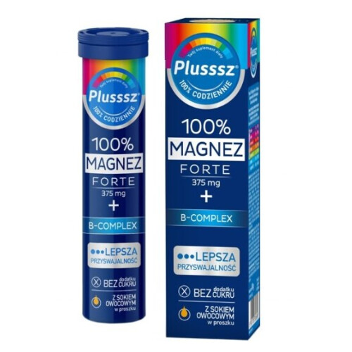 PLUSSSZ Magnesium Forte 100%  + B-Complex - 20effervescent tablets