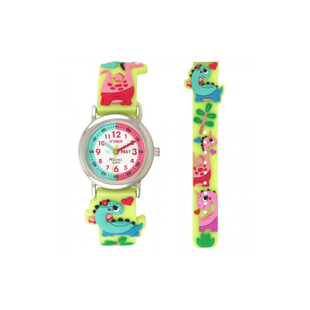 Ravel Children's Time Teacher Dinosaur Watch.