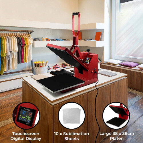 Presse à chaud Machine de transfert numérique Sublimation 38x38cm Plate Clam 1