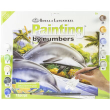 Paint By Number Kit Large - Dolphin Island