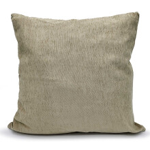 (Cream, 17"x17" Cover Only) Large Chenille cushion covers or cushion Plain