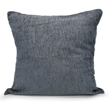 (Grey, 17"x17" Cover Only) Large Chenille cushion covers or cushion Plain