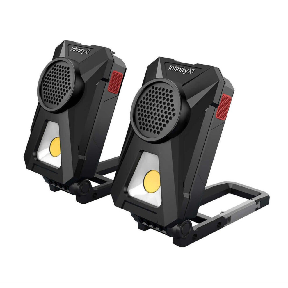 Infinity X1 Rechargeable WorkLight with Bluetooth Speaker 2 Pack