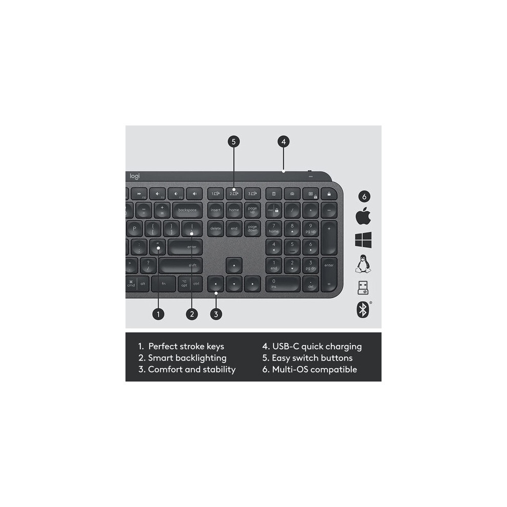 Logitech Mx Keys Combo For Business Gen With Mx Palm Rest Size 2 920-010932 - Image 8