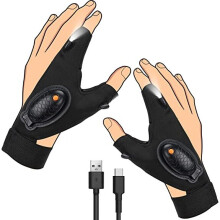 (Two hands) LED Gloves with Waterproof Lights Mens Gifts for Christmas Fishing Gifts for Men Gadgets for Men Gifts Birthday Gifts