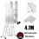 4.7M Folding Ladder Extendable with Platform Scaffold Ladder 2