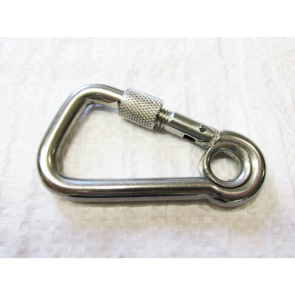 Asymmetric Carbine Hook With Eyelet & Screw Nut 8Mm (Stainless Steel) 707152583015