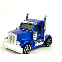 (Blue) Bluetooth Trailer Cab Model Shaped Speaker